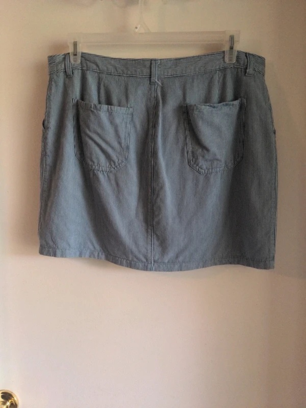 Casual Light Blue Denim Mini Skirt - Picture 4 of 4